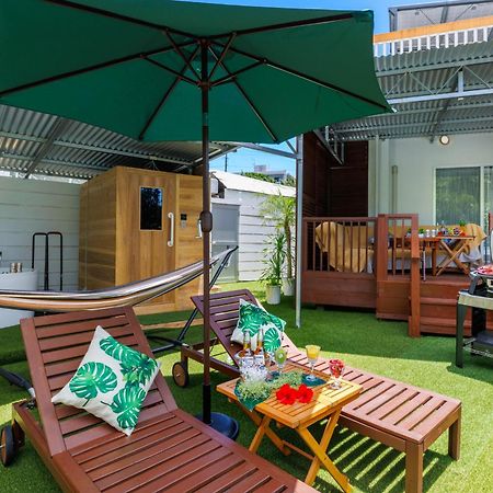 新規オープン サウナ Bbq ジャグジー付き 最大7名 無料駐車場4台 ビーチまで車で5分 Sky House Uruma Exterior foto